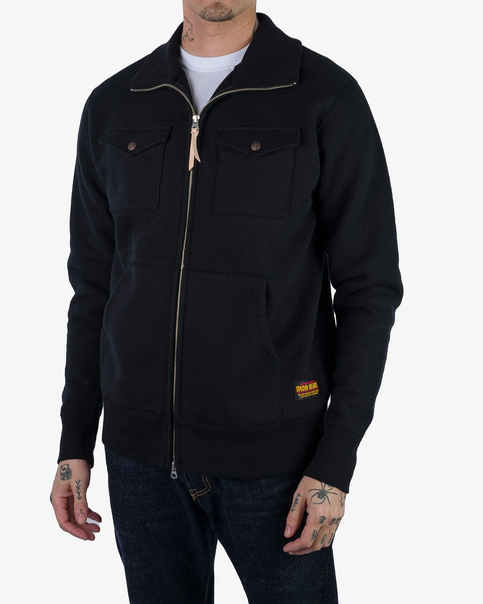 14oz Ultra Heavyweight Loopwheel Sweater Jacket - Black