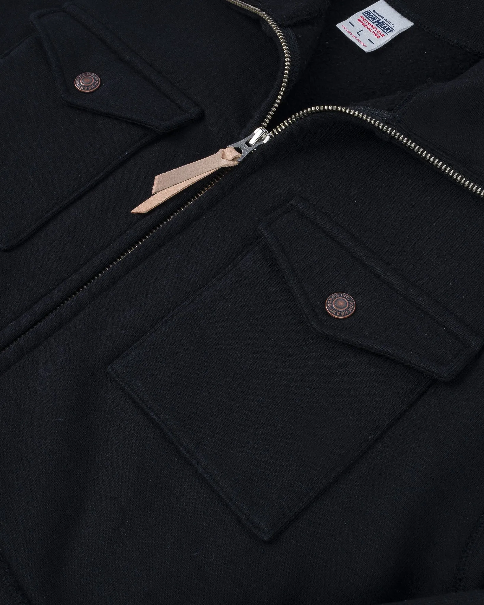 14oz Ultra Heavyweight Loopwheel Sweater Jacket - Black