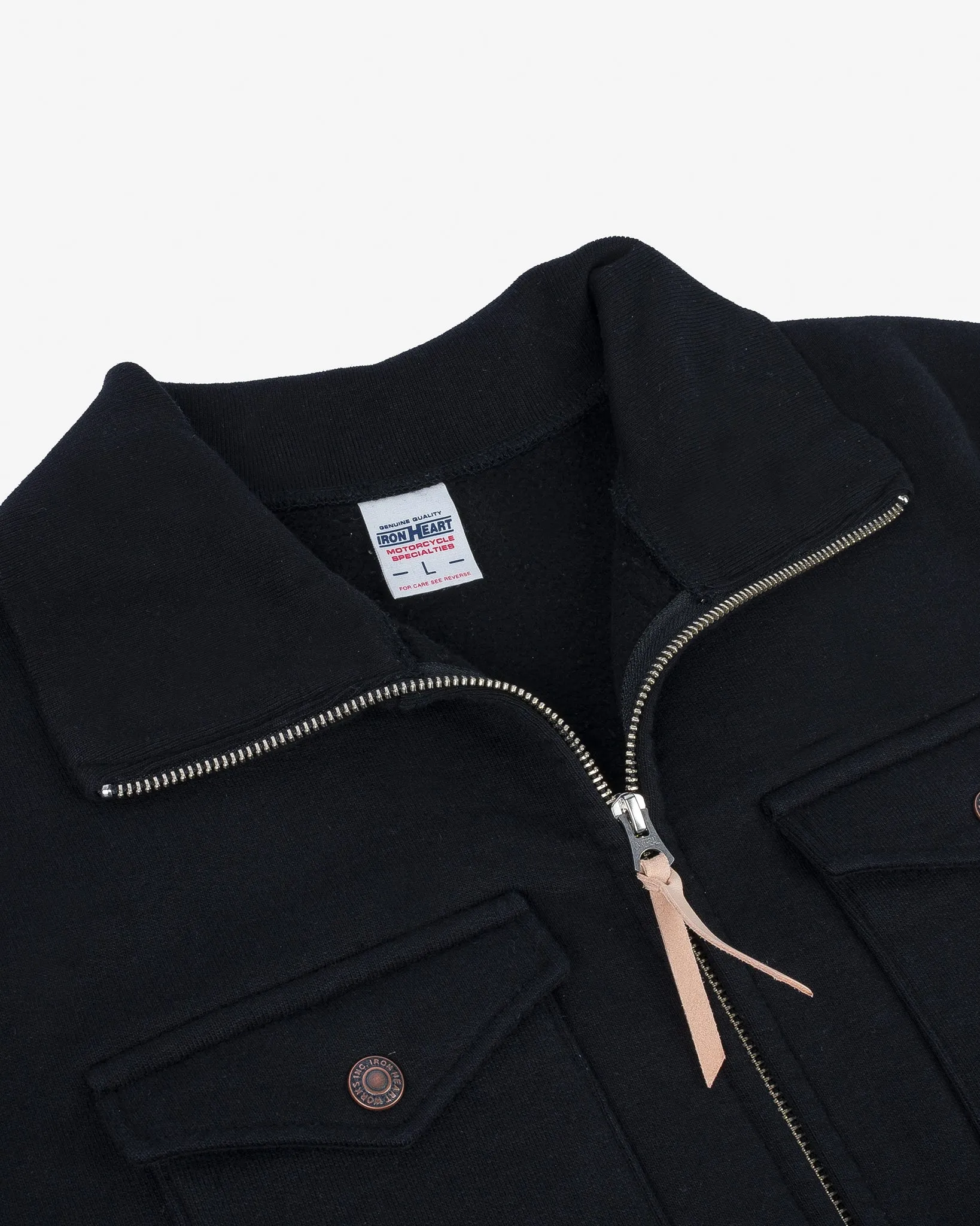 14oz Ultra Heavyweight Loopwheel Sweater Jacket - Black
