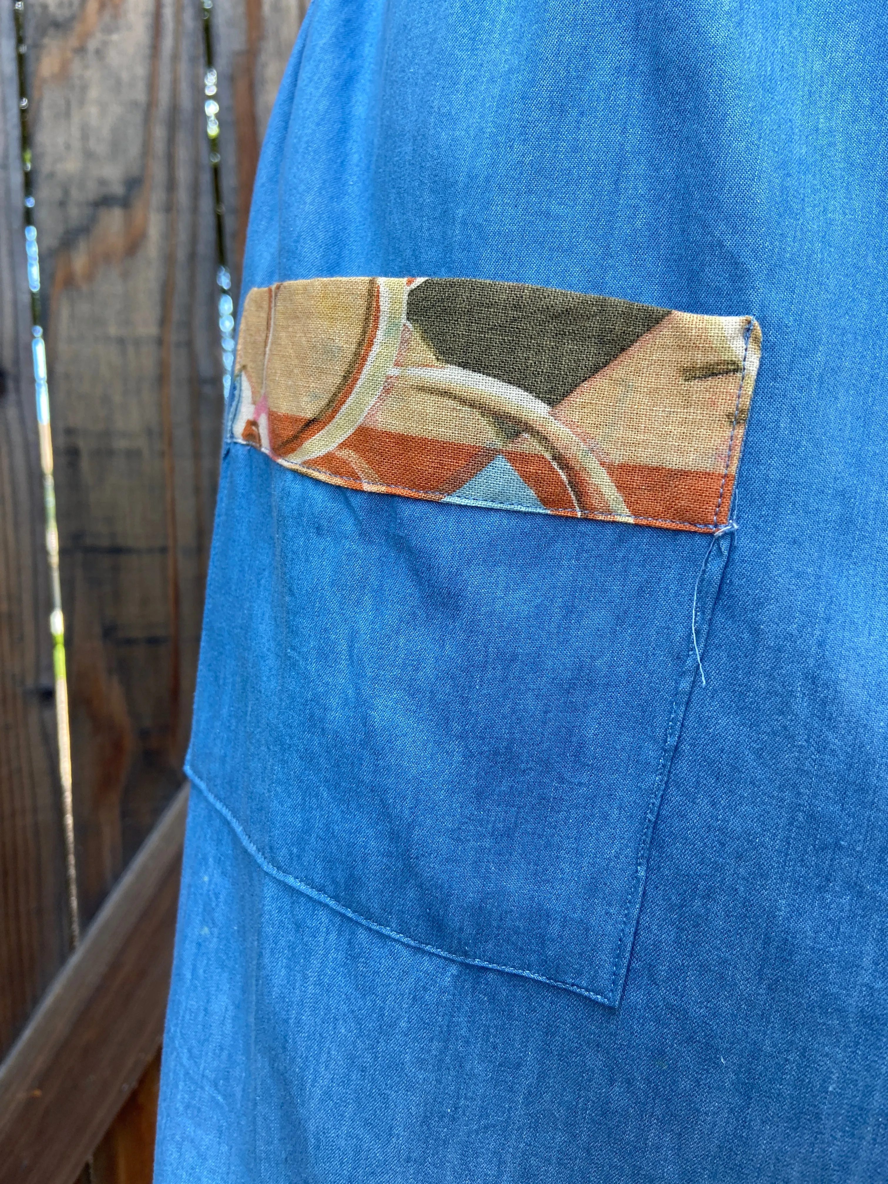 1930s Style Handmade Chambray Beach Pajamas