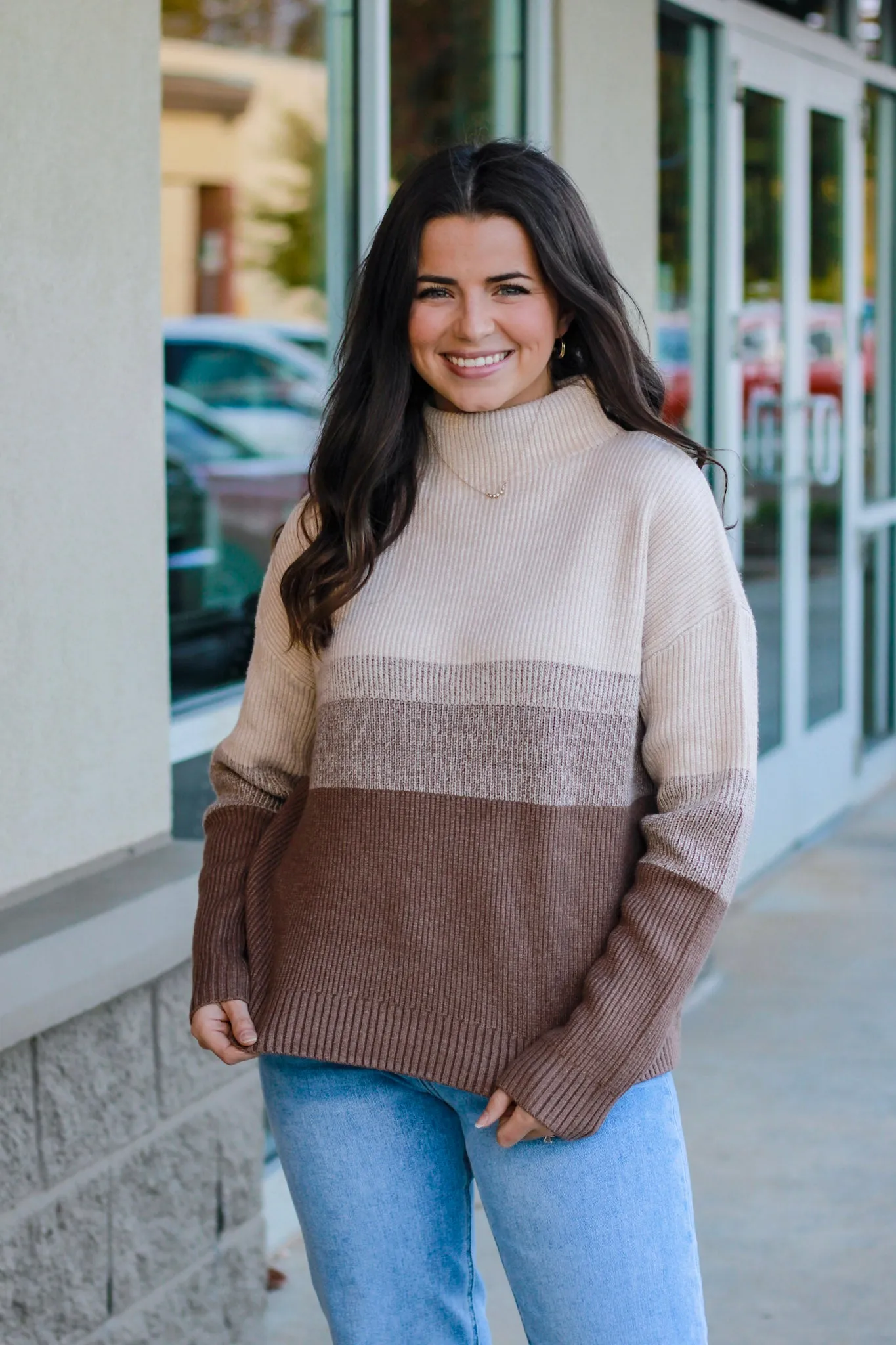 A Day at the Cafe Striped Sweater