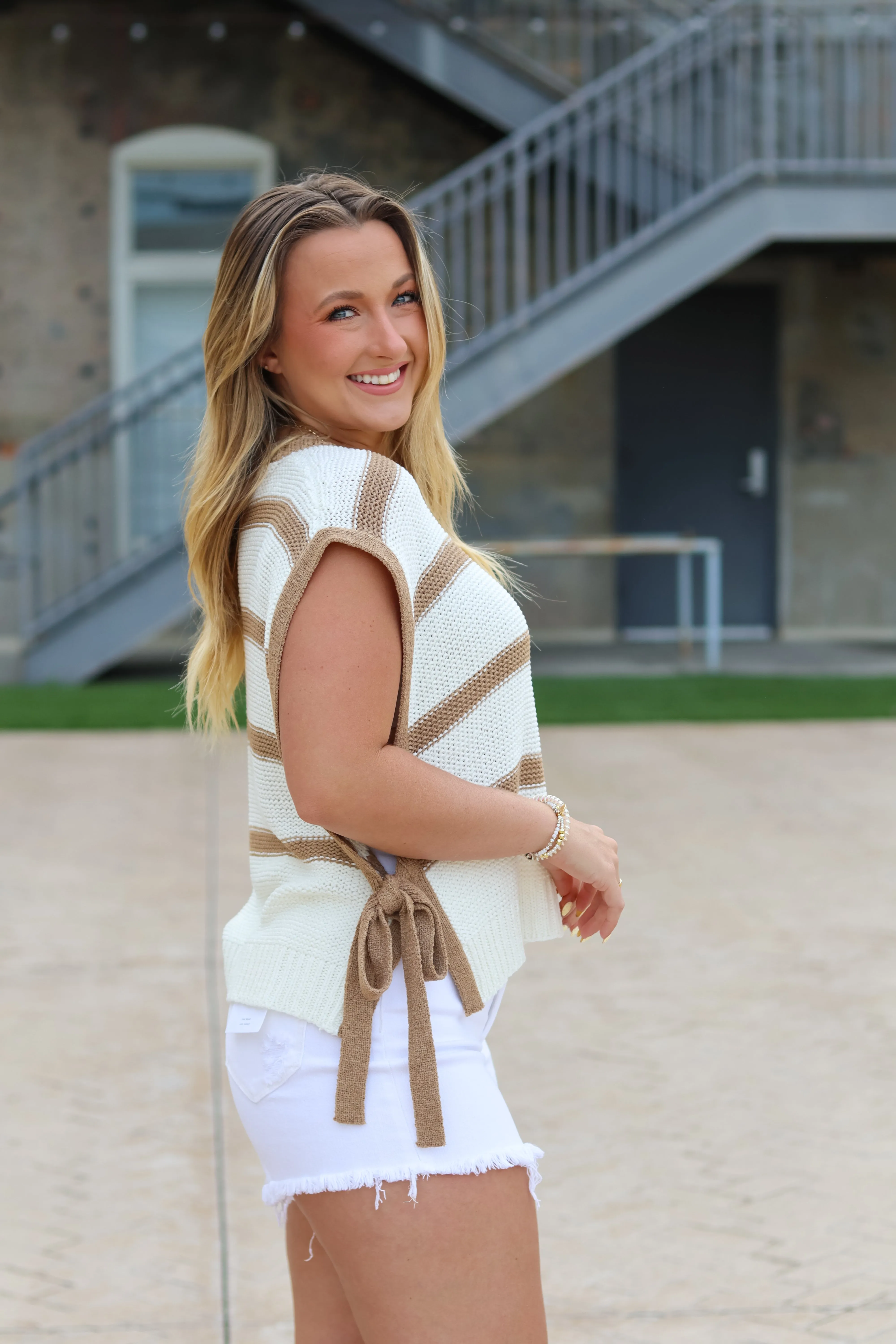 Amara Striped Sweater Vest
