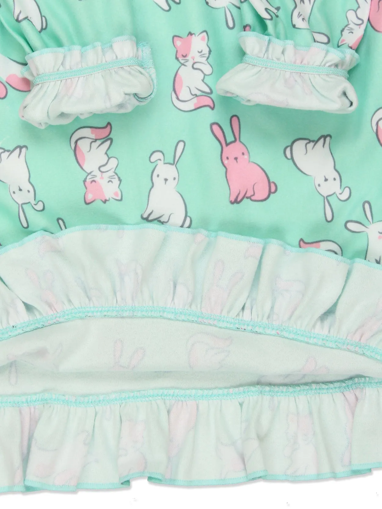 Animals Flannel Granny Gown Nightgown