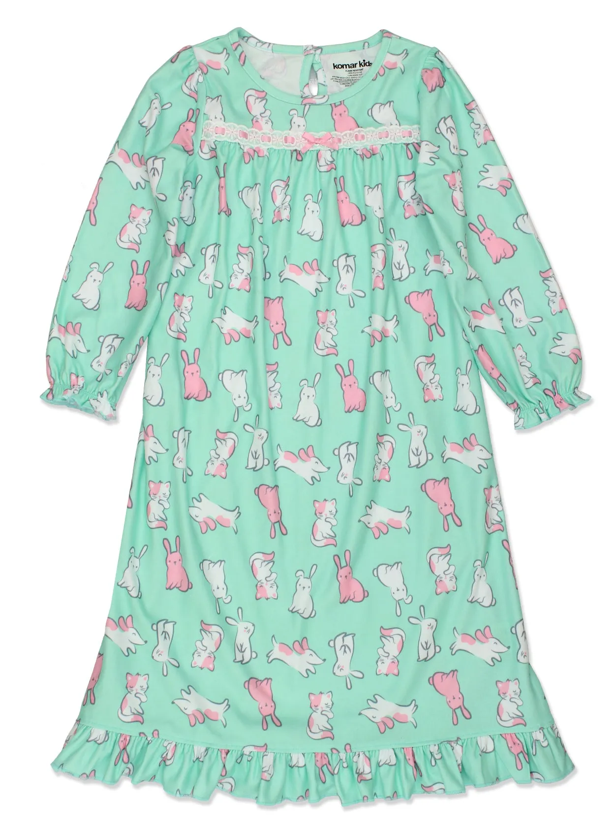 Animals Flannel Granny Gown Nightgown