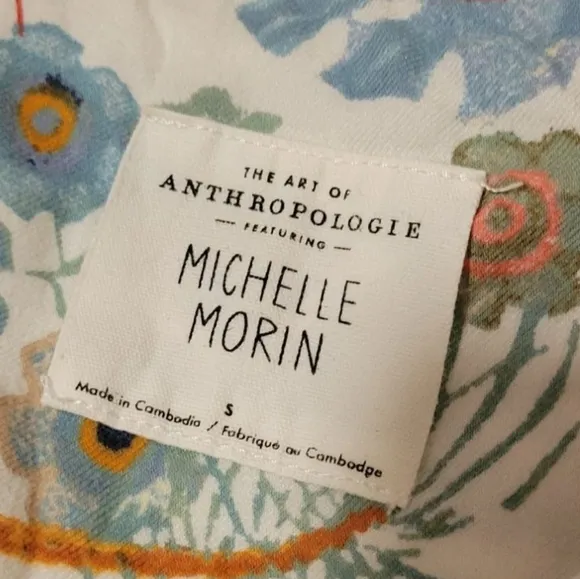 Anthropologie x Michele Morin Set ANIMALIA Zoo Wildlife Print Women's Small Pj's