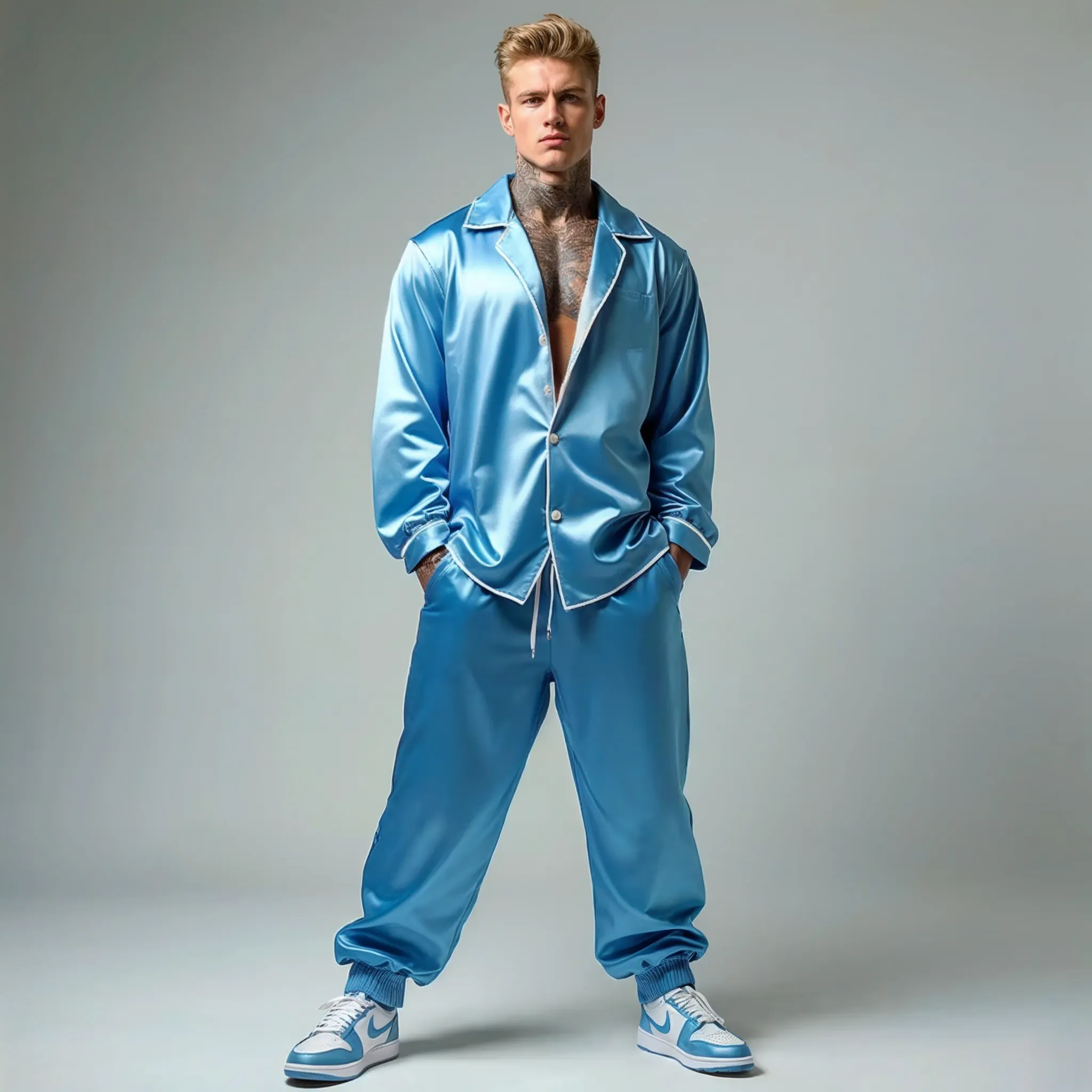 Aqua Burst Men Pajamas