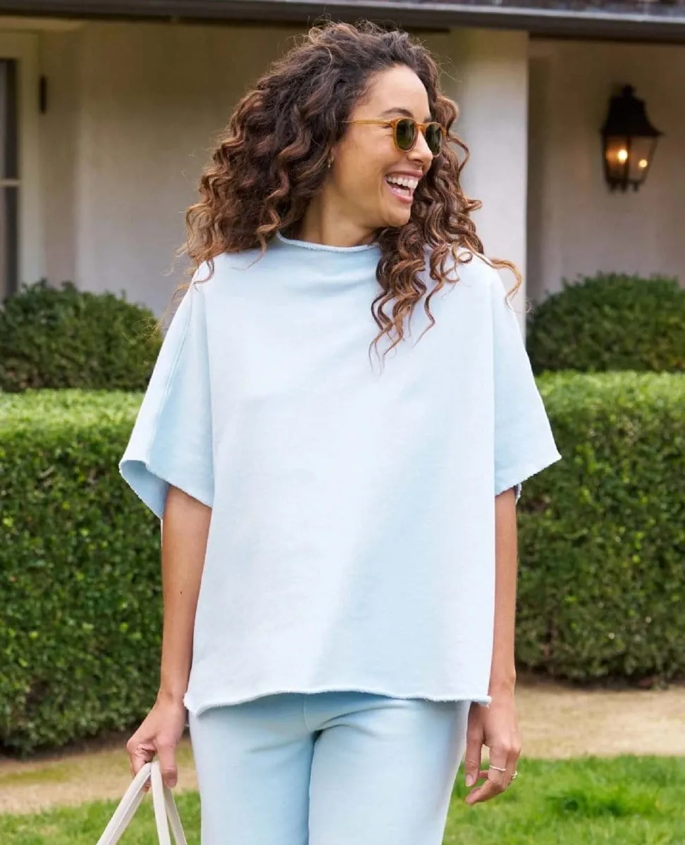 Audrey Short Sleeve Capelet Ice