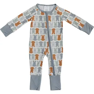Bamboo Zipper I Dusty Blue Bunny
