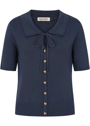 Banned Doris Cardigan Navy Blue