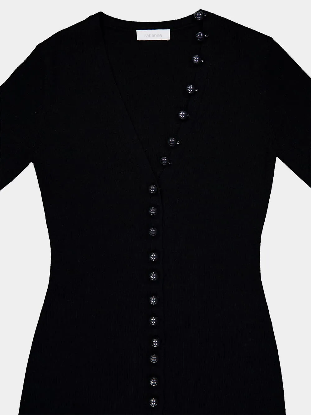 Beaded V-Neck Wool Cardigan