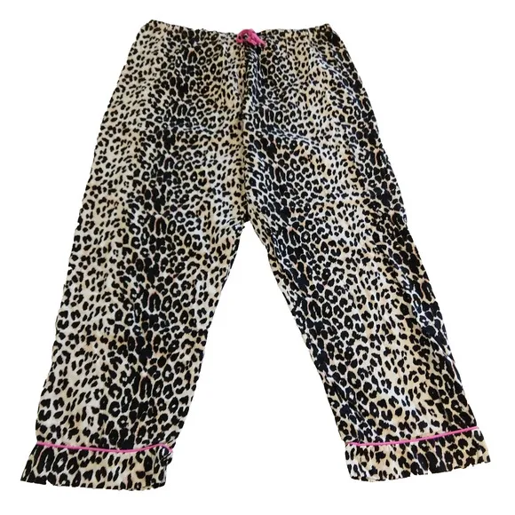 BedHead Pajamas Leopard Print Size XL Shirt Pants PJs Flannel Bed Head Womens