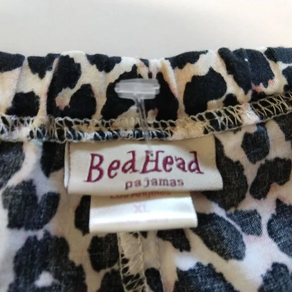 BedHead Pajamas Leopard Print Size XL Shirt Pants PJs Flannel Bed Head Womens