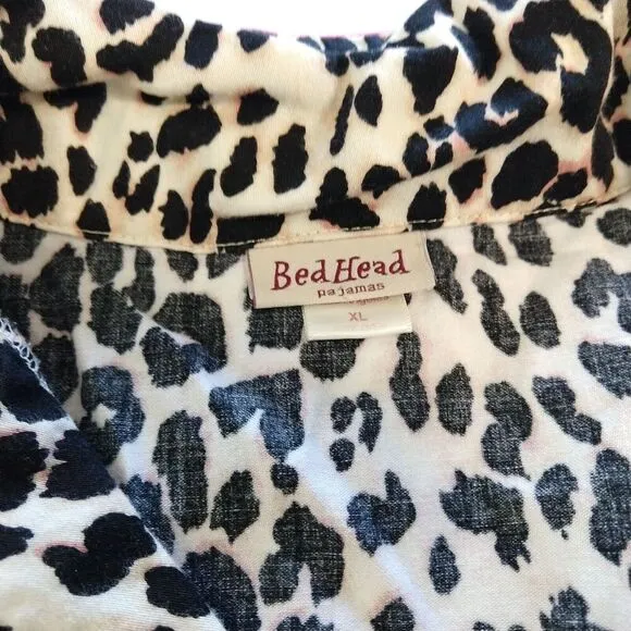 BedHead Pajamas Leopard Print Size XL Shirt Pants PJs Flannel Bed Head Womens