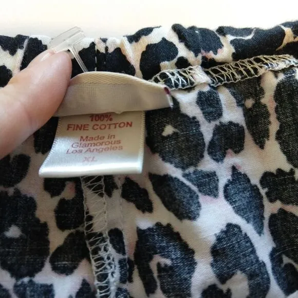 BedHead Pajamas Leopard Print Size XL Shirt Pants PJs Flannel Bed Head Womens