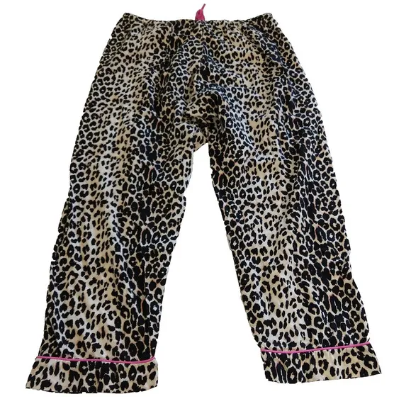 BedHead Pajamas Leopard Print Size XL Shirt Pants PJs Flannel Bed Head Womens