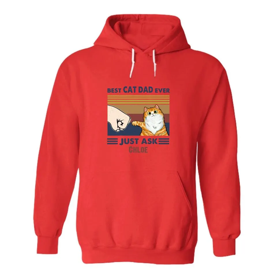 Best Cat Dad Ever Personalized Shirt - Cats, Names can be customized