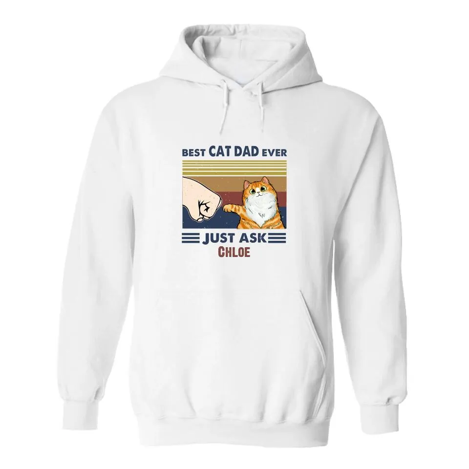 Best Cat Dad Ever Personalized Shirt - Cats, Names can be customized