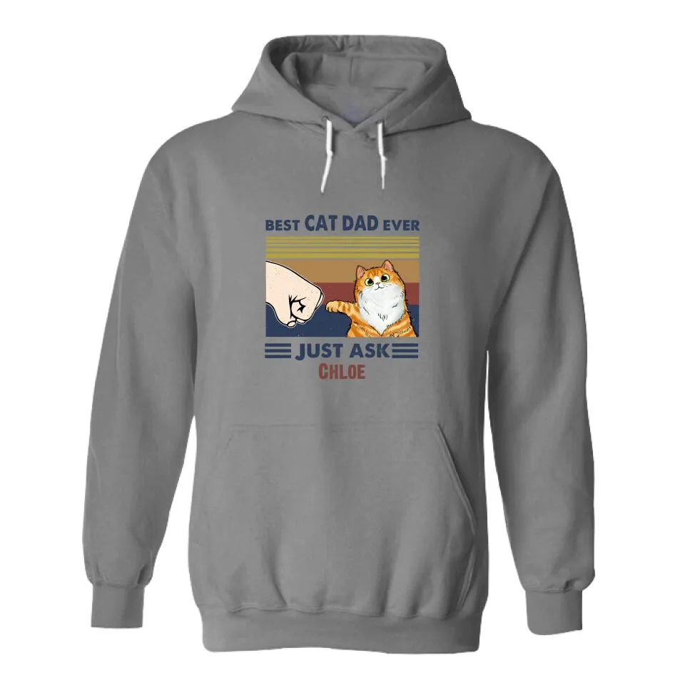 Best Cat Dad Ever Personalized Shirt - Cats, Names can be customized