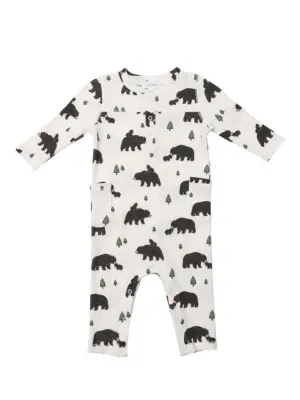 Black Bear Waffle Knit Romper