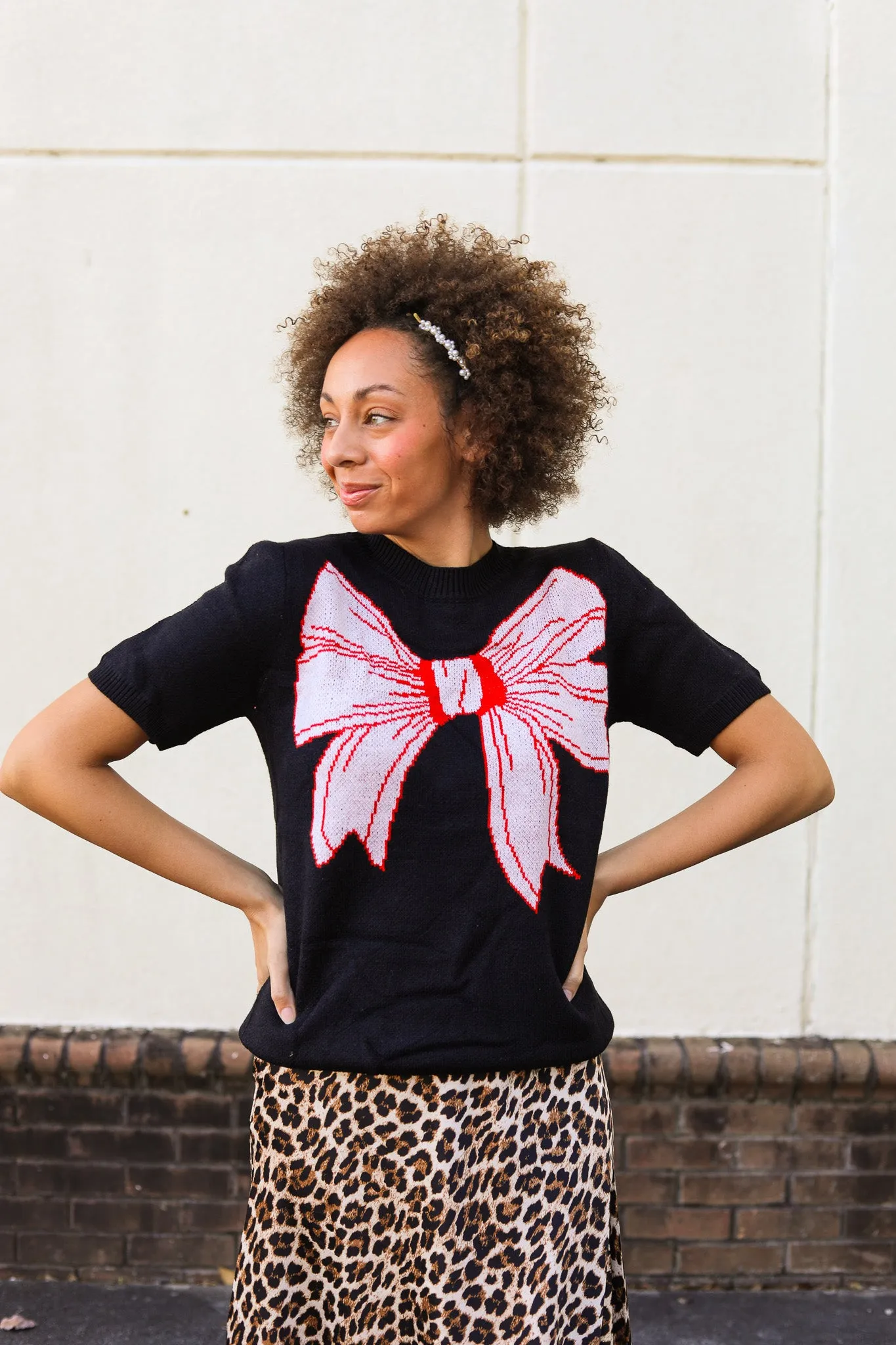 Black Bow Sweater