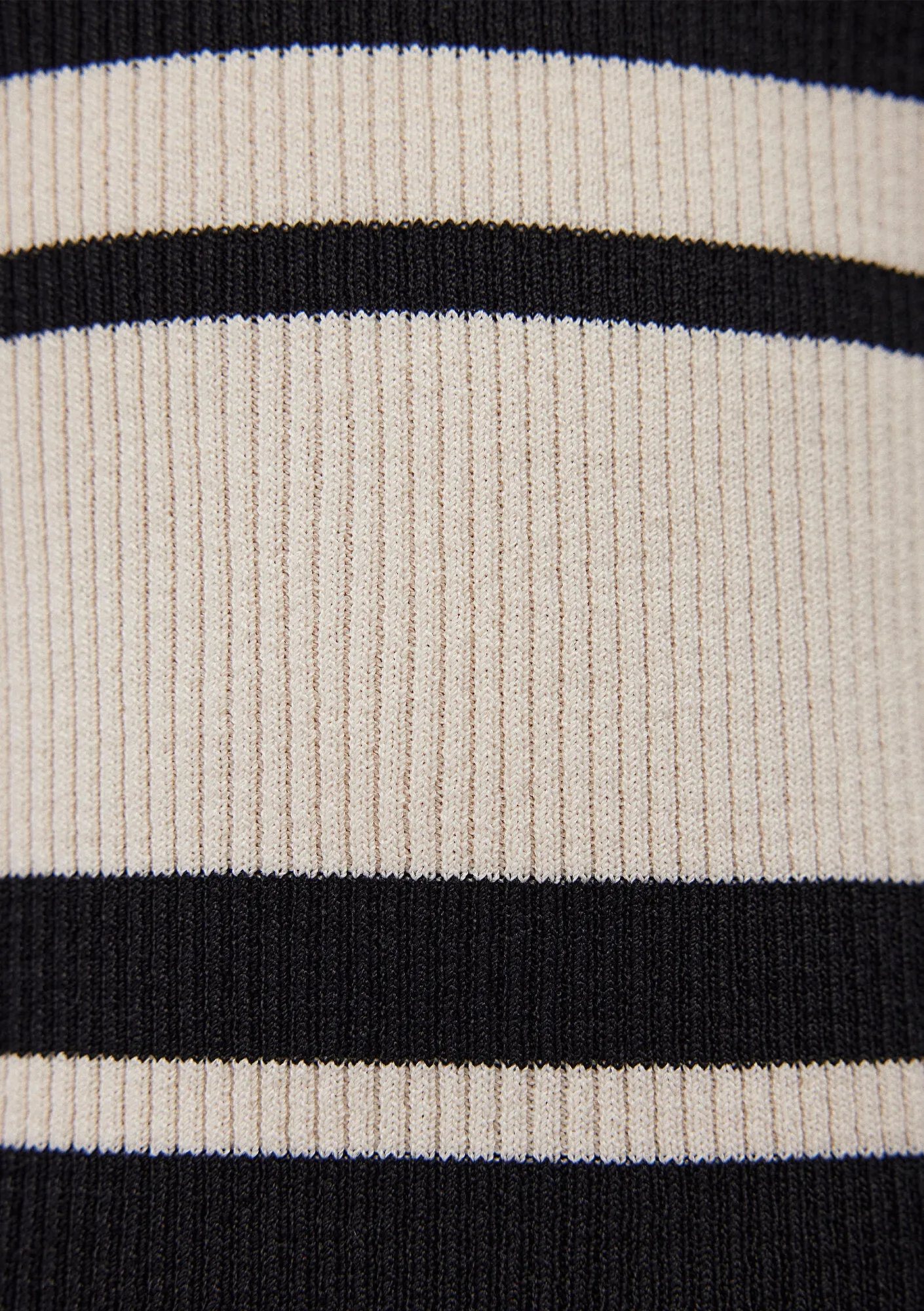 Black Striped Crewneck Sweater