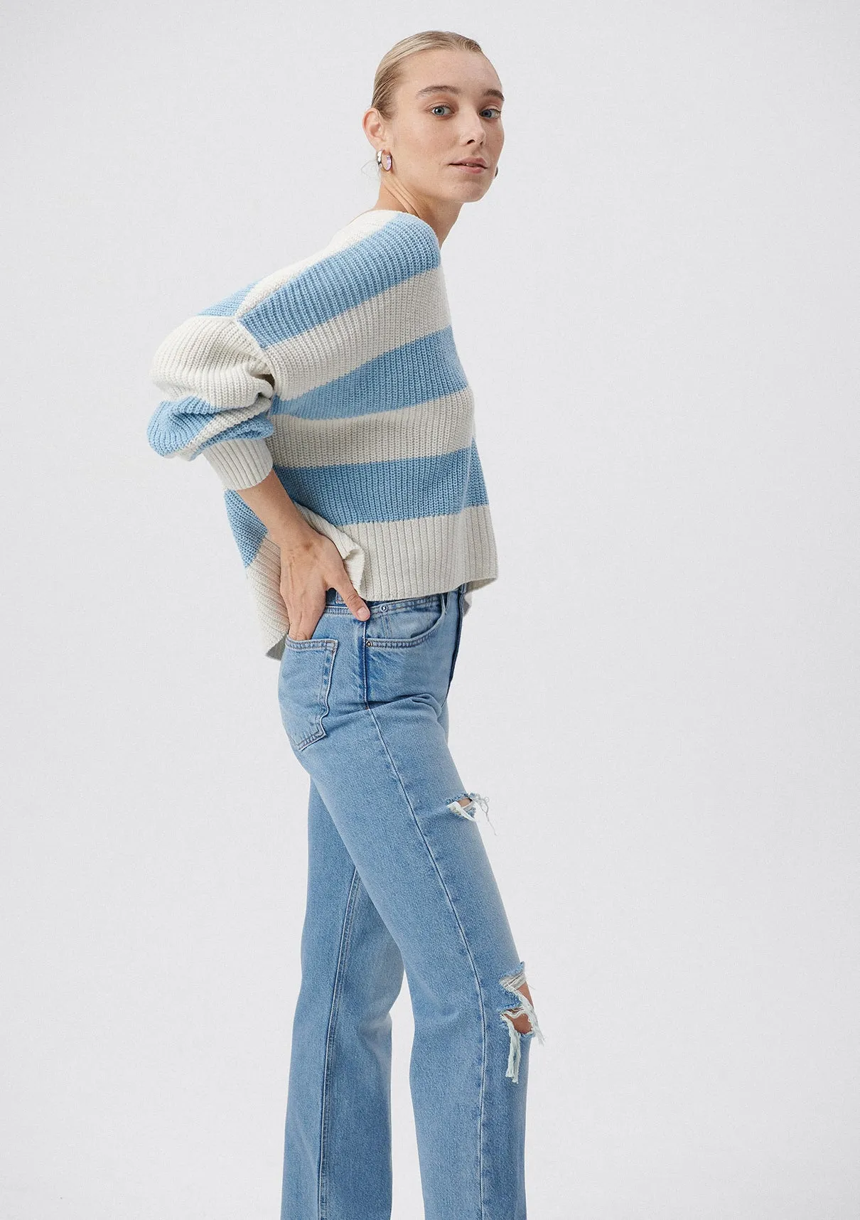 Blue Striped Sweater
