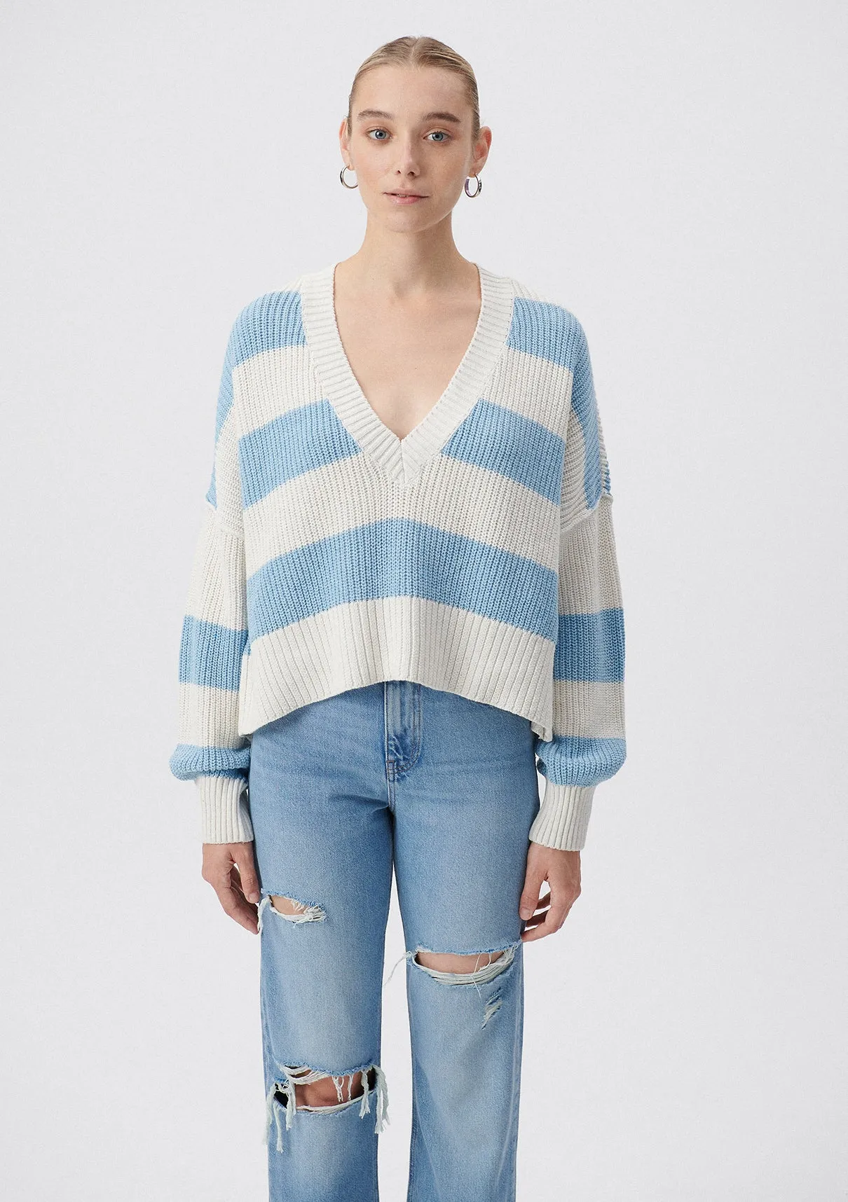 Blue Striped Sweater
