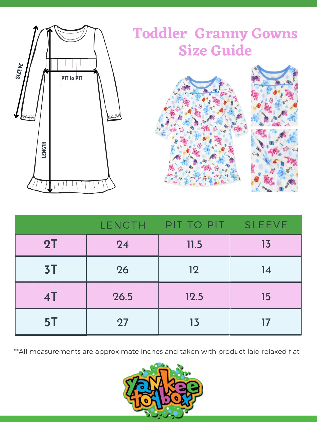 Blue's Clues & You Flannel Granny Gown Nightgown