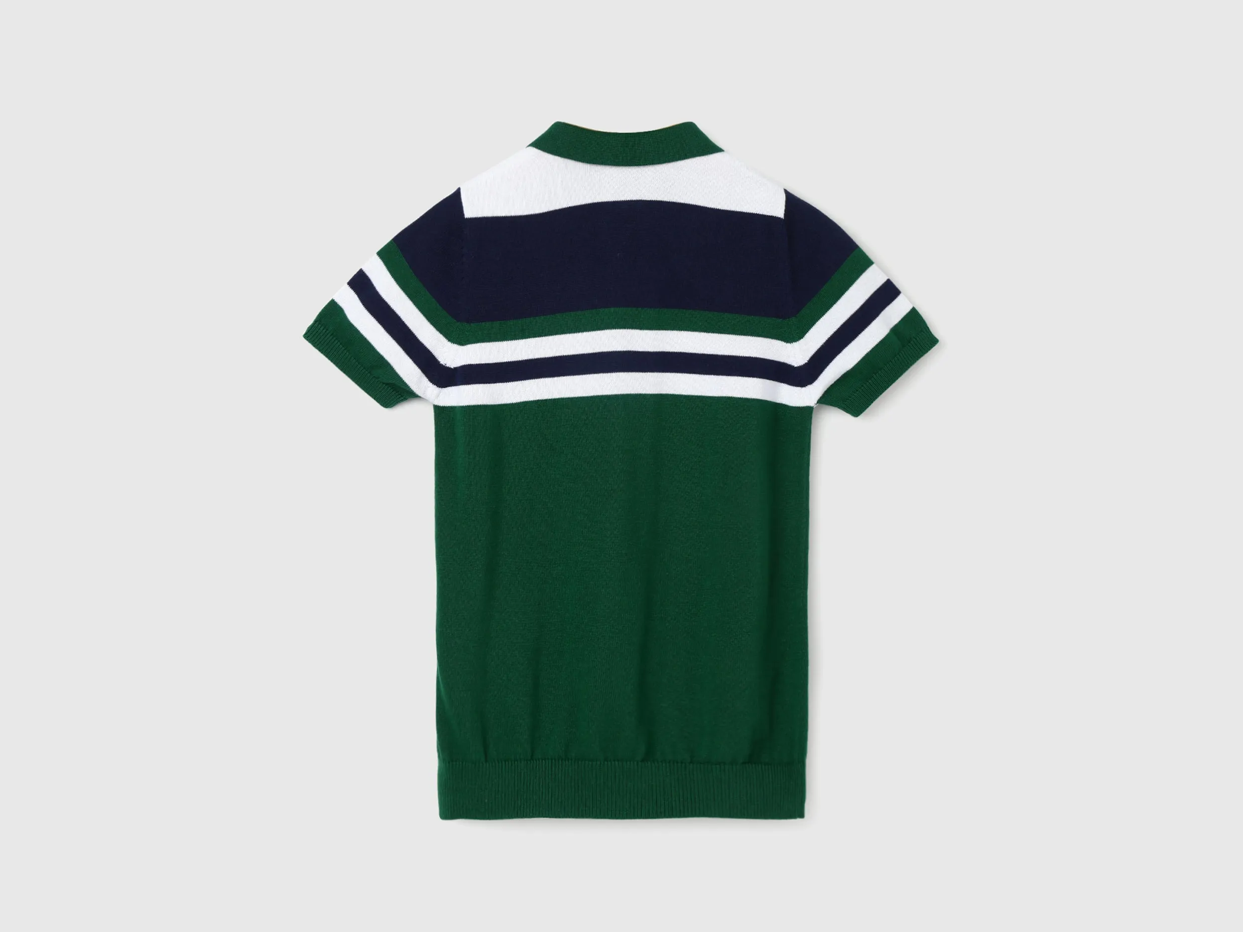 Boy's Regular Fit Polo Collar Striped Sweaters