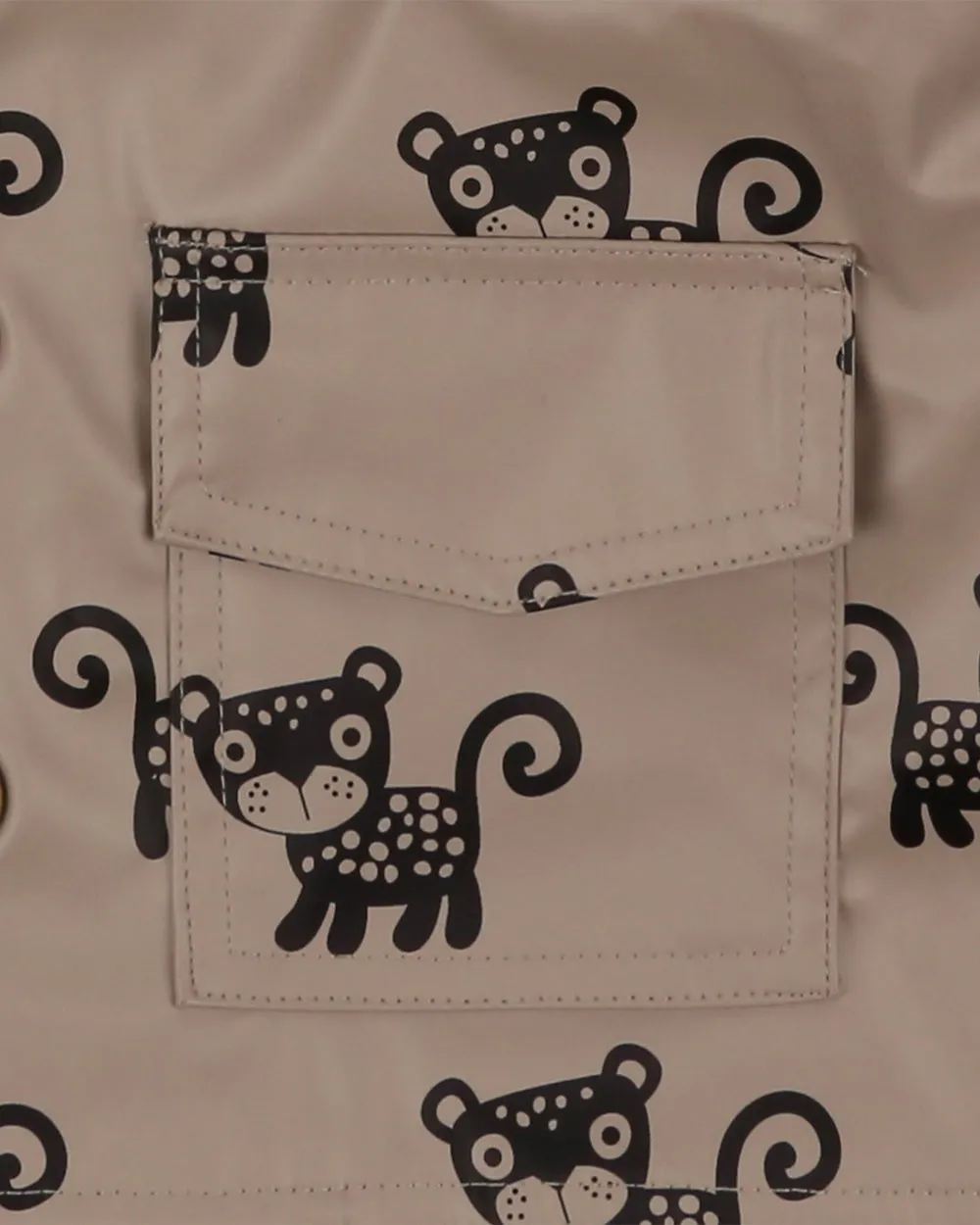 Brown Leopard Print Hooded Raincoat