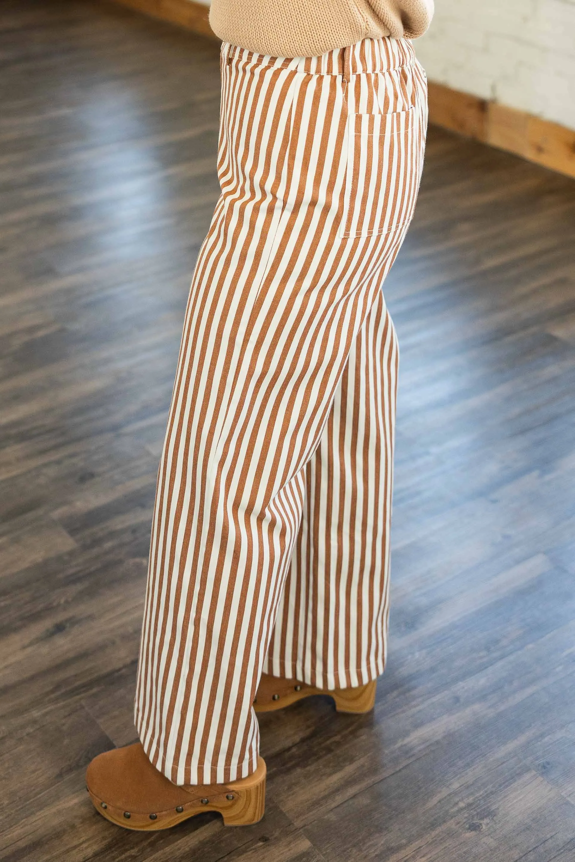 BUCKY WIDE LEG STRIPED PANTS