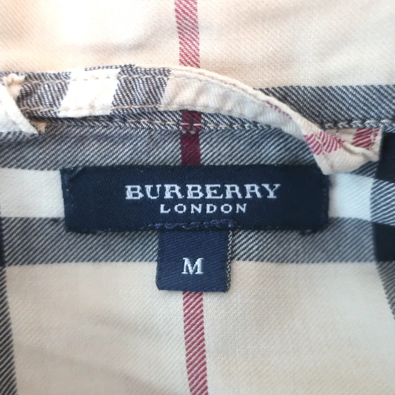 Burberry Nova Check Pajamas Beige Cotton Size Medium Shirt & Pants Set
