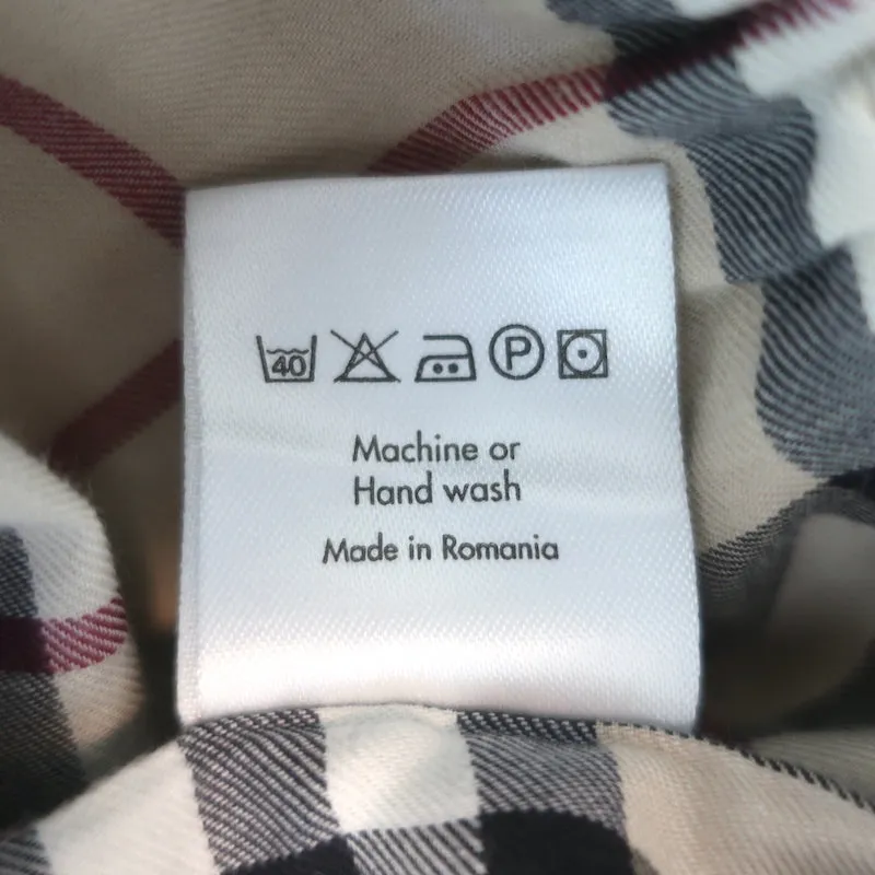Burberry Nova Check Pajamas Beige Cotton Size Medium Shirt & Pants Set