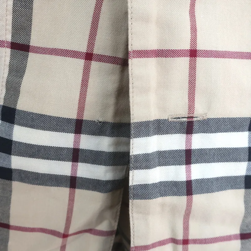 Burberry Nova Check Pajamas Beige Cotton Size Medium Shirt & Pants Set