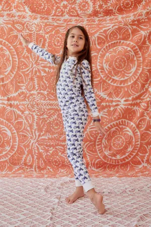 Cameron Kids Pajama Set - Blue Tractor