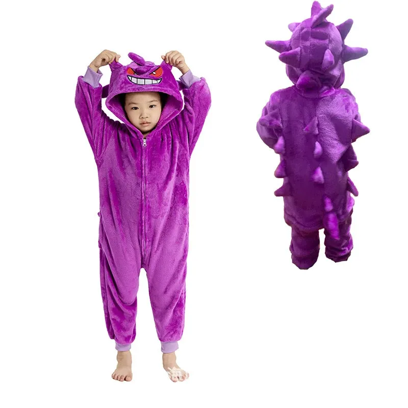 Cartoon Kids Onesie Children Kigurumi Pajamas Monster Christmas Kigurumi Cosplay Costume Warm Sleepwear Anime One-Piece Pijamas
