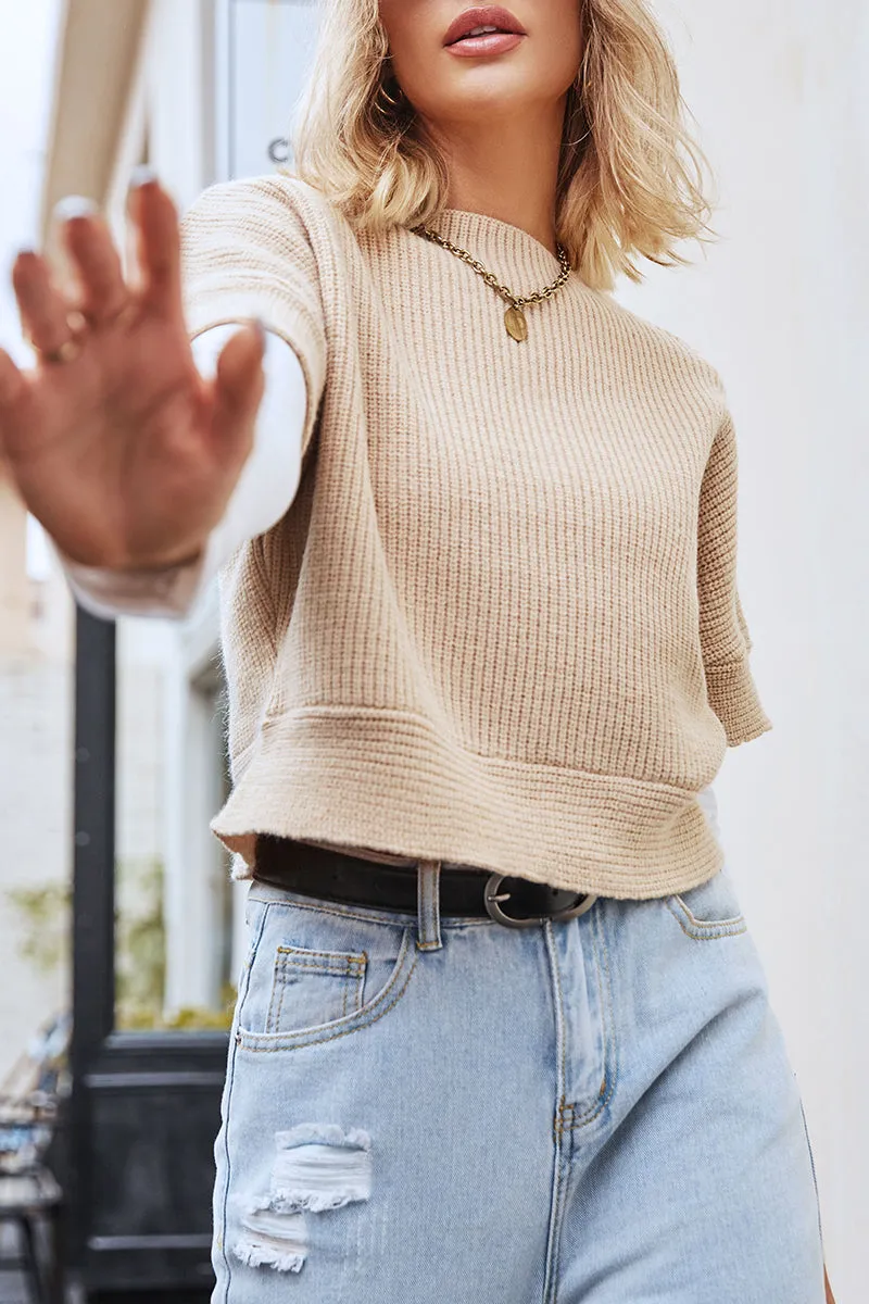 Casual Simplicity Solid O Neck Tops
