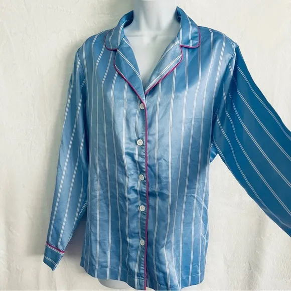 Charter Club • Silky Blue Striped Pajamas