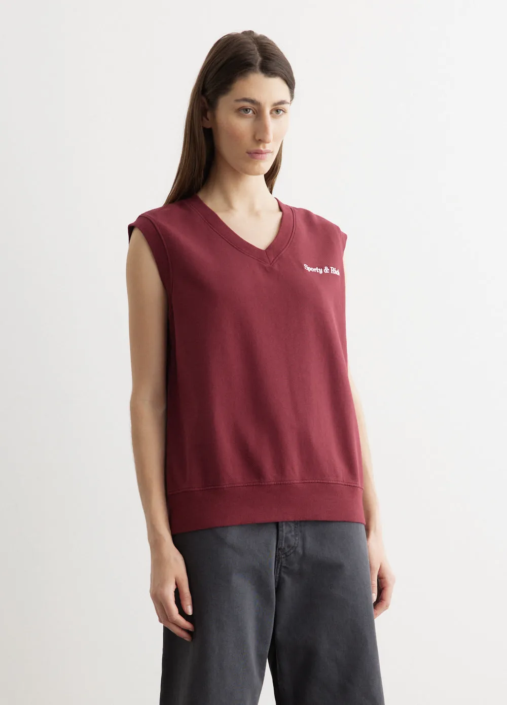 Classic Logo Embroidered V-Neck Vest