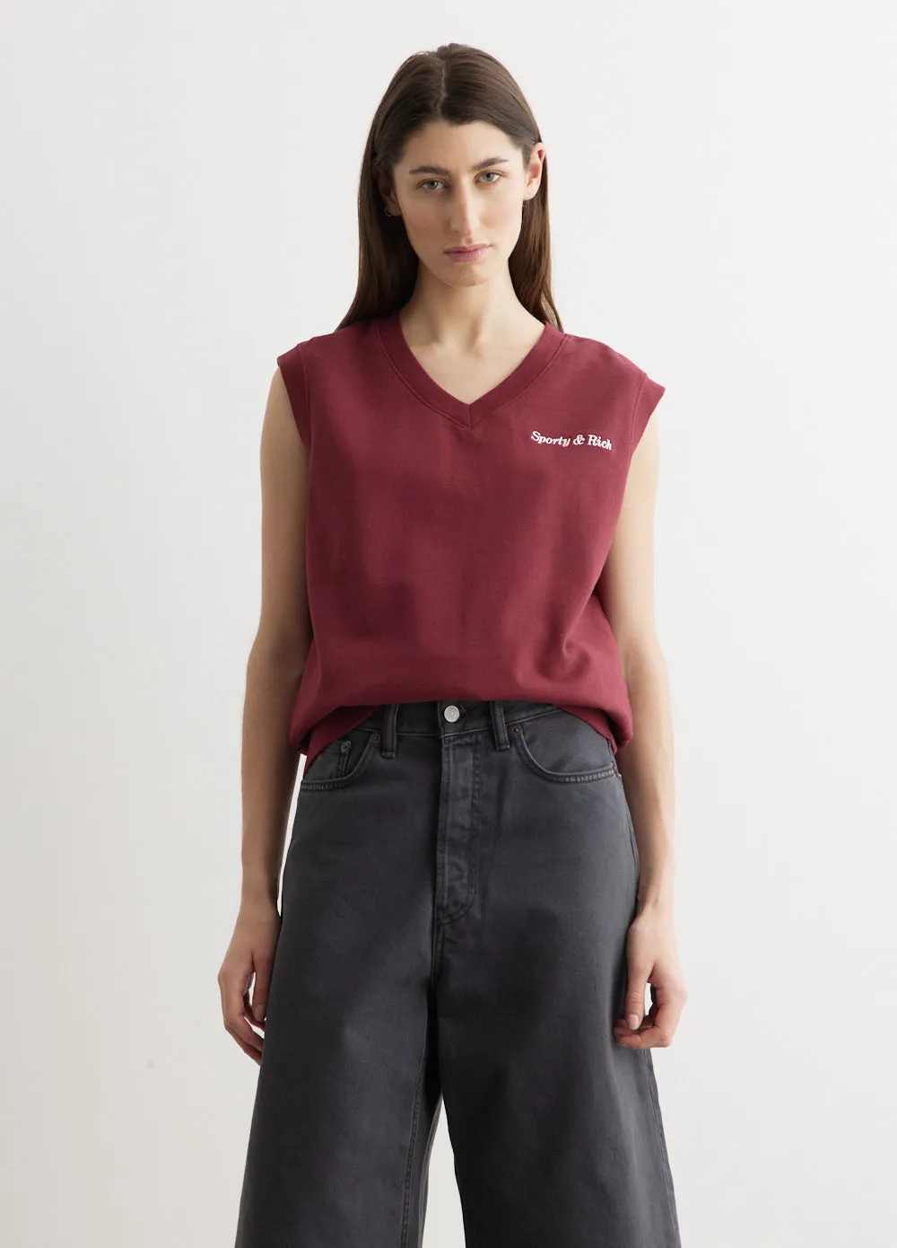 Classic Logo Embroidered V-Neck Vest