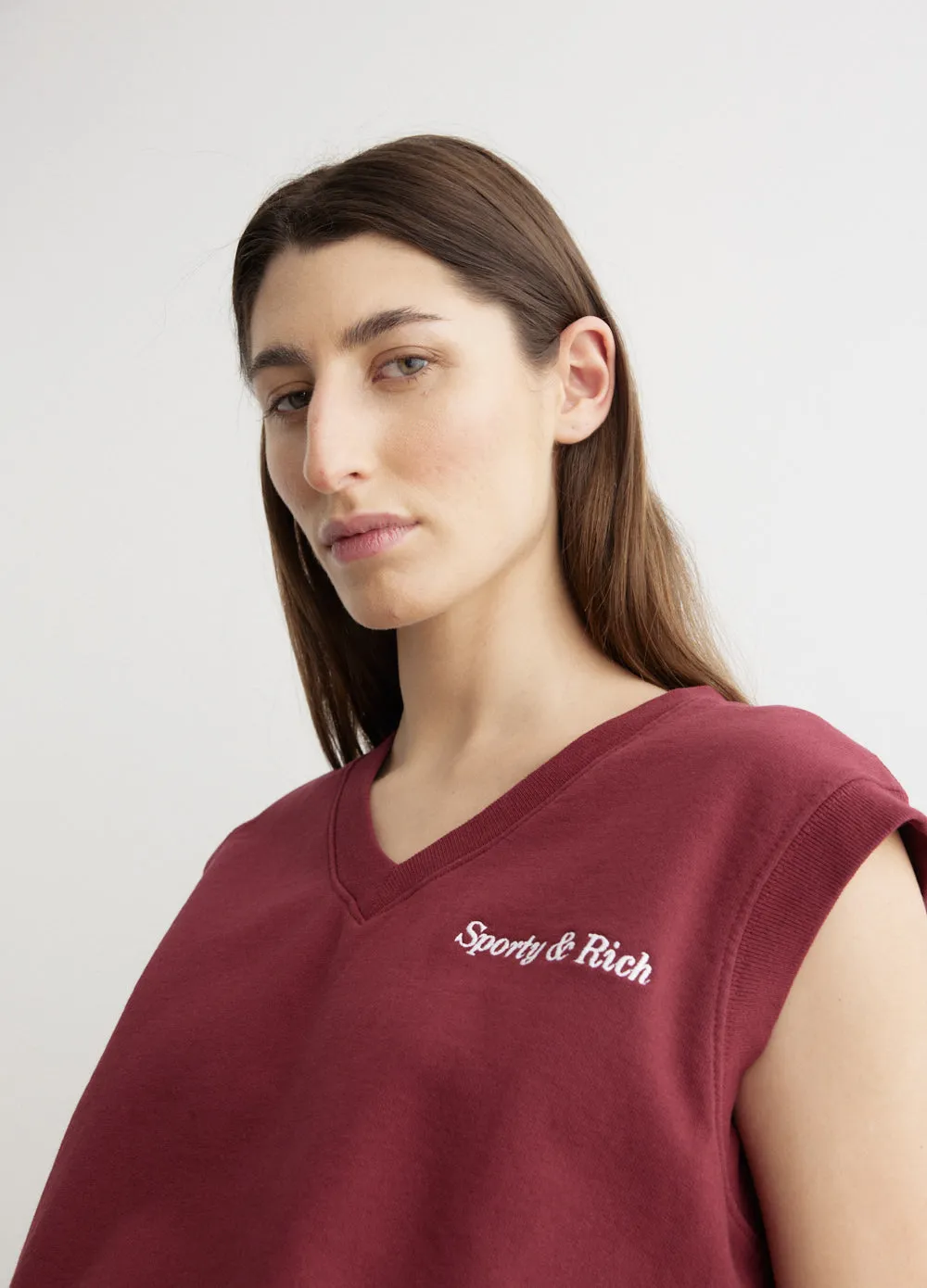 Classic Logo Embroidered V-Neck Vest