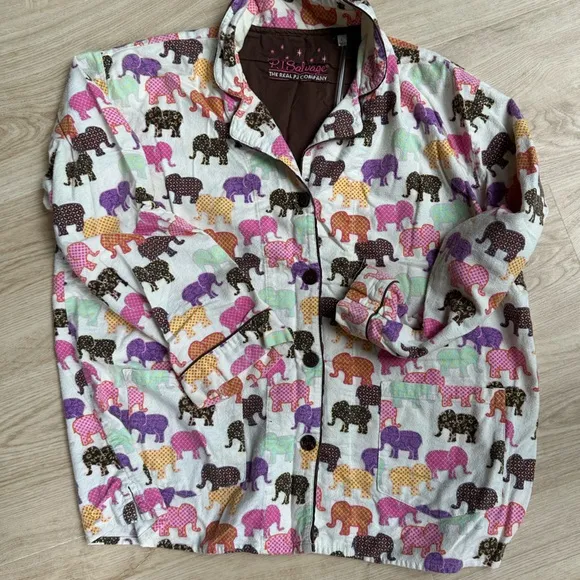Colorful Elephants Pajama Set ~ M/L