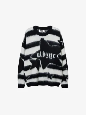CONTRAST STRIPED SWEATER