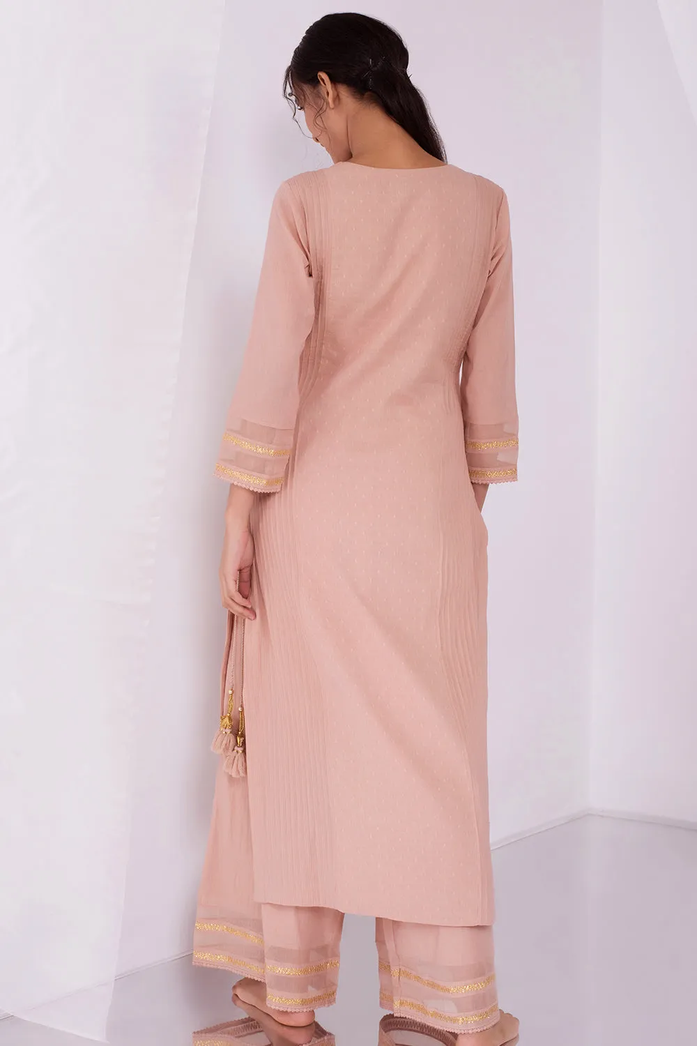 Cream gota pyjama set