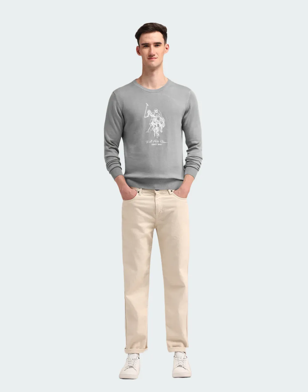 Crew Neck Logo Sweater