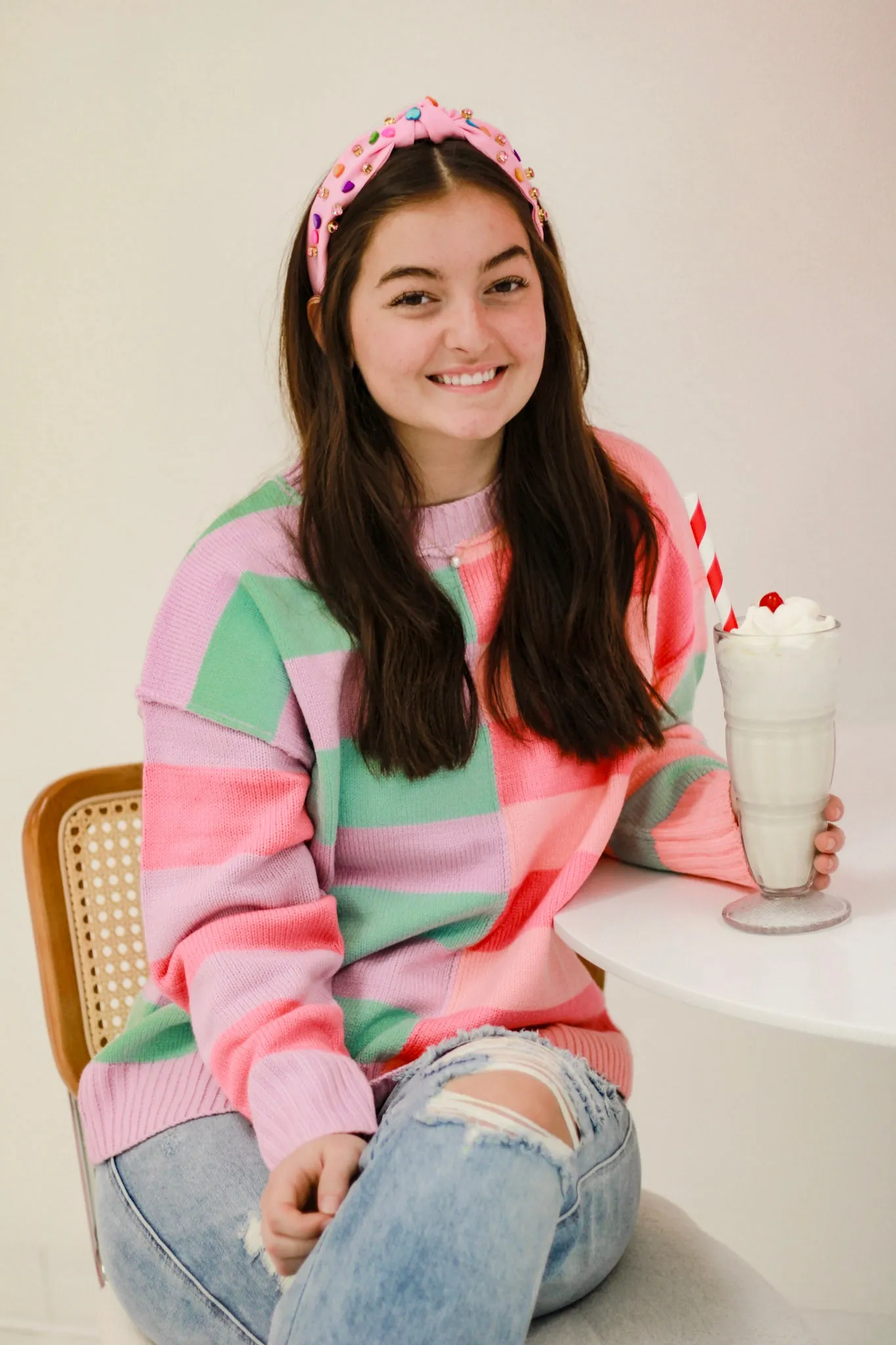 Crush It Striped Sweater