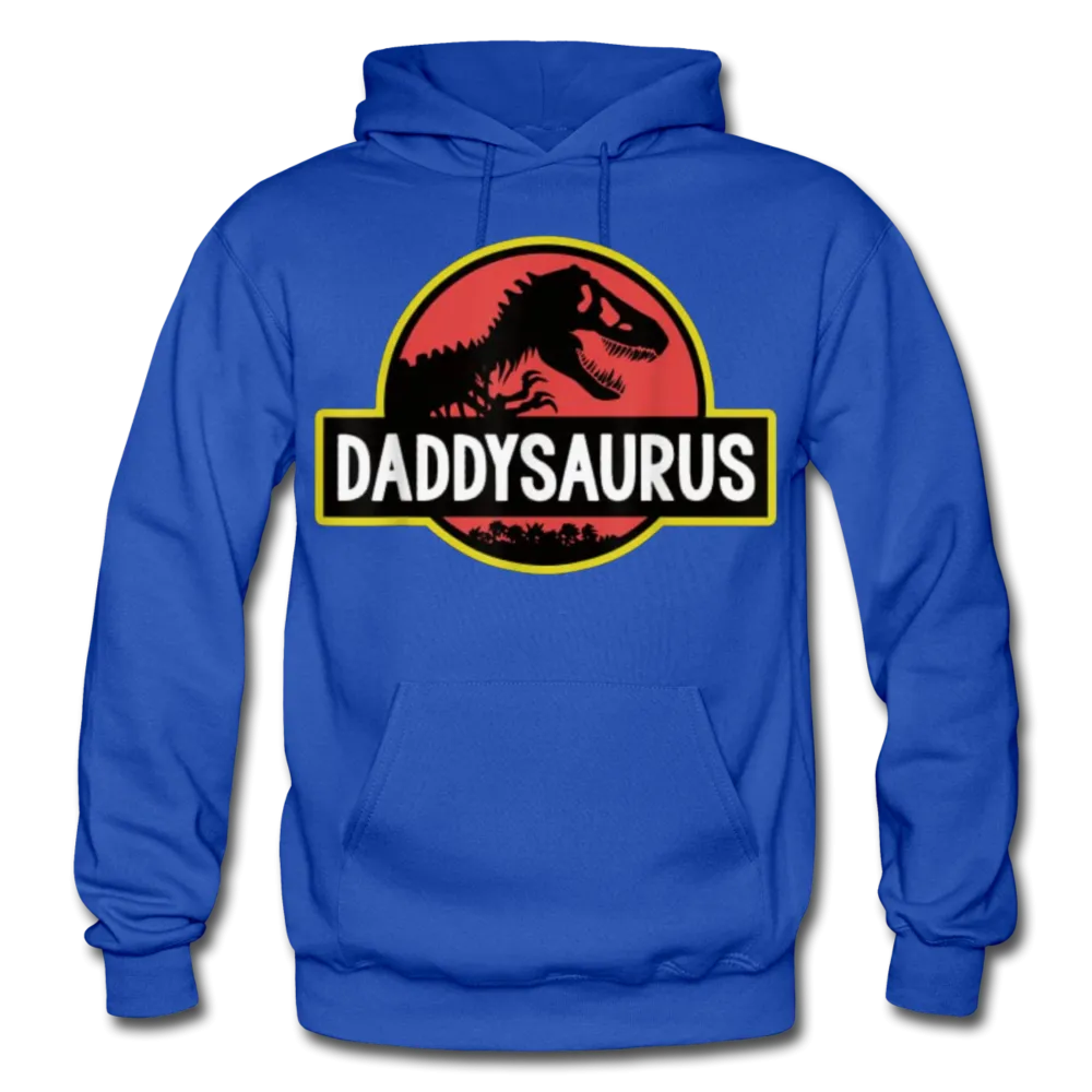 Daddysaurus Jurassic Park Father's Day Men's Premium Adult Pullover Hoodie