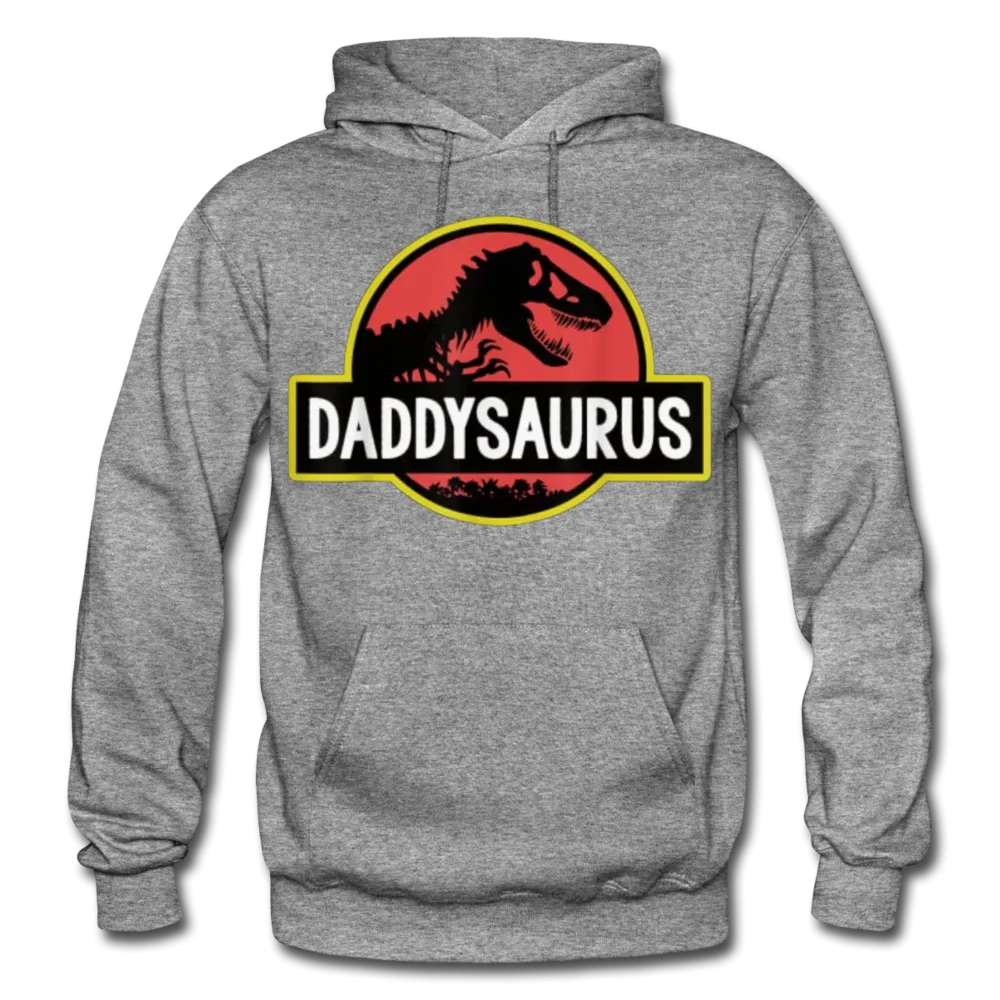 Daddysaurus Jurassic Park Father's Day Men's Premium Adult Pullover Hoodie