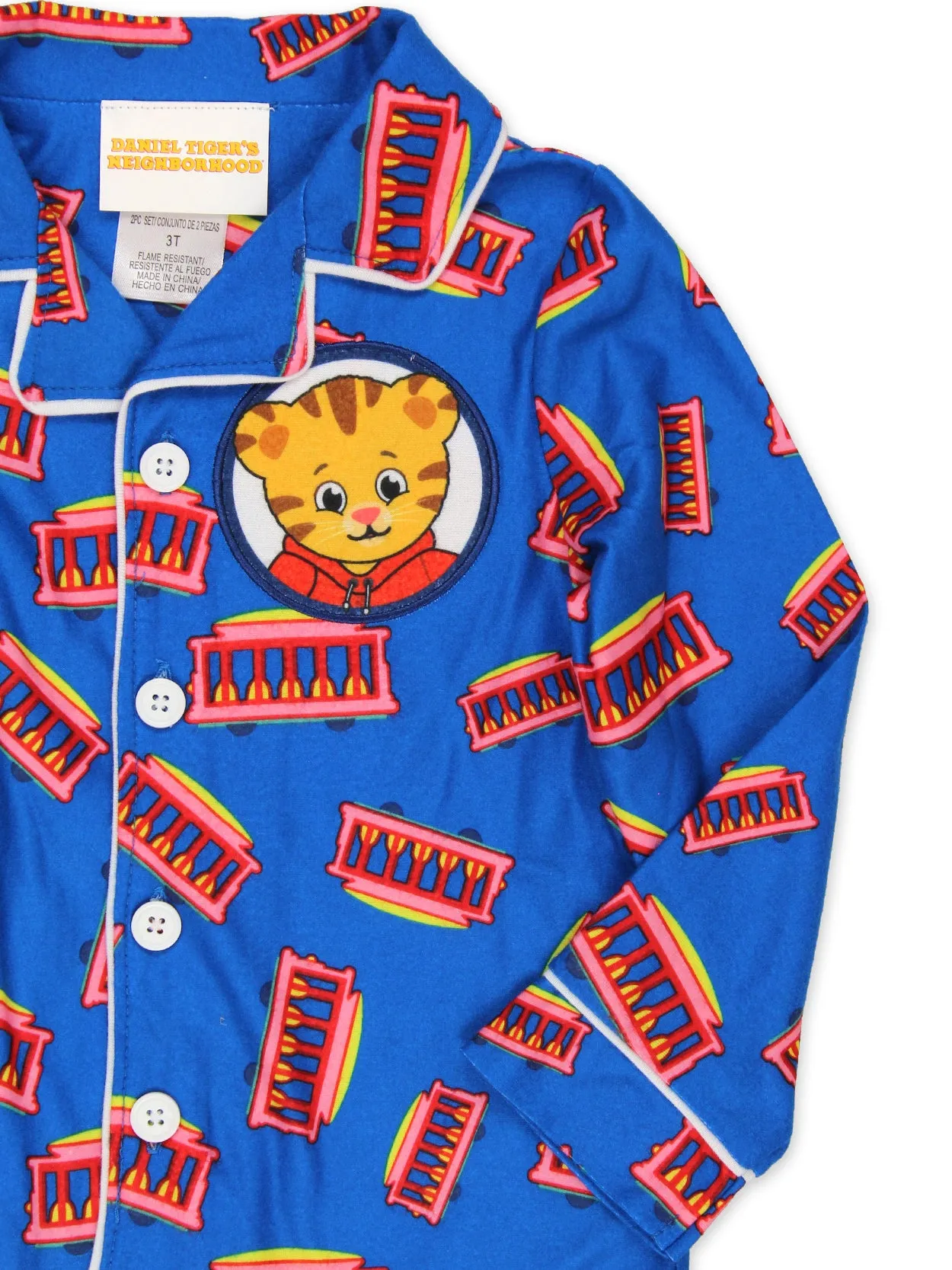 Daniel Tiger's Neighborhood Flannel Coat Style Pajamas