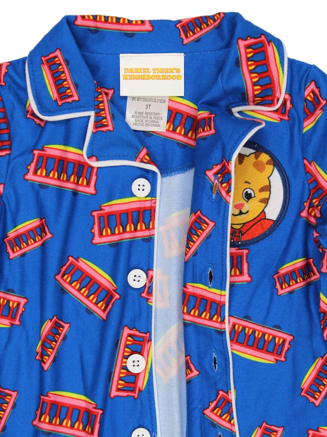 Daniel Tiger's Neighborhood Flannel Coat Style Pajamas